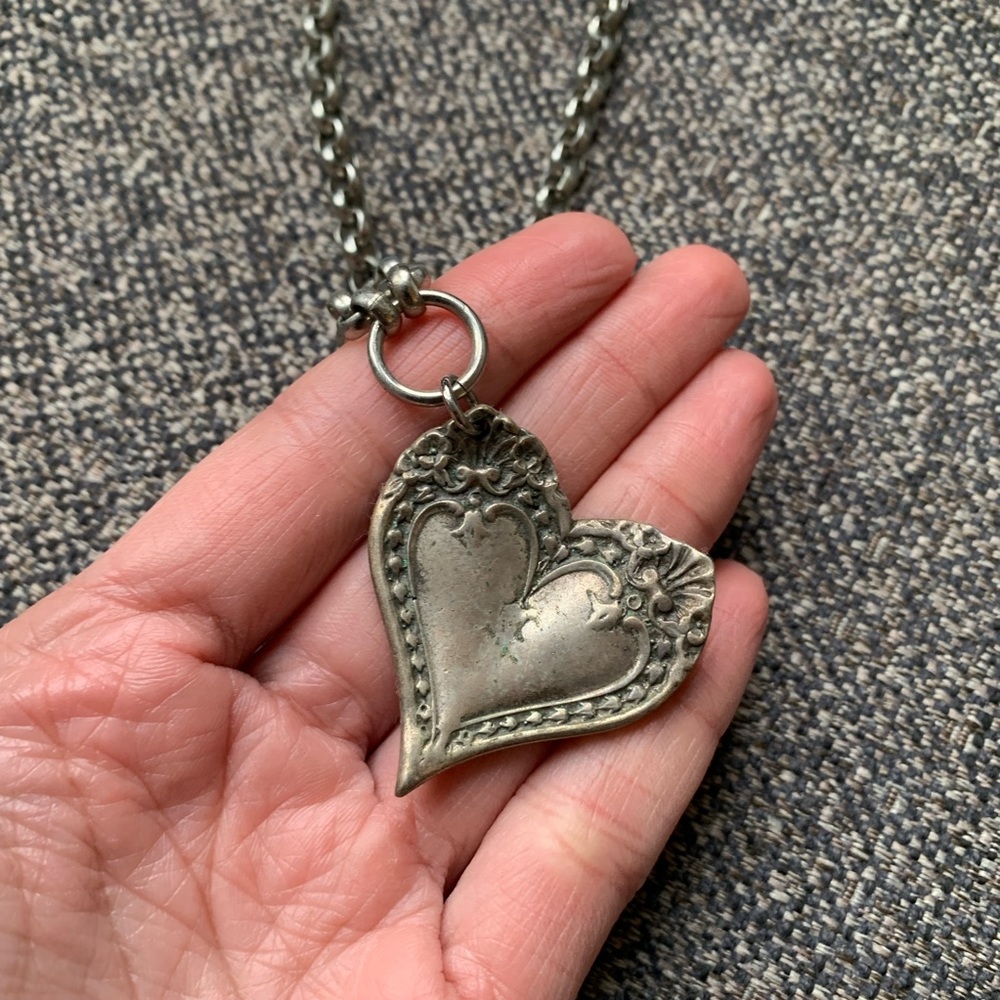 Heart necklace in silver